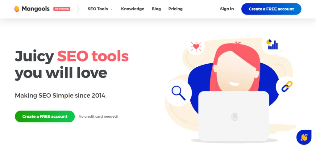 Mangools Review: Mangools home interface